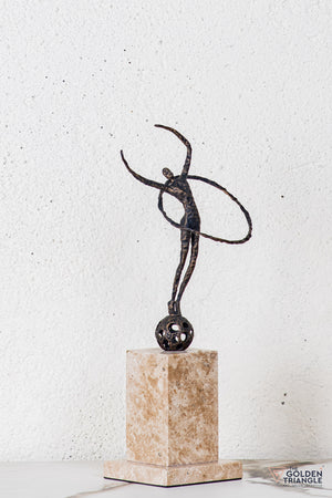 Vona Gymnast Sculpture - Antique Black