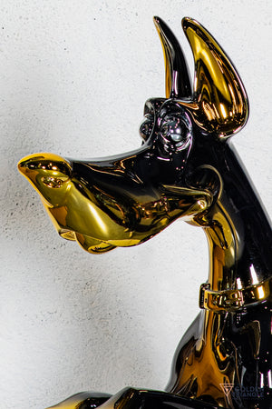 Scooby Dob Sculpture - Gold/Black
