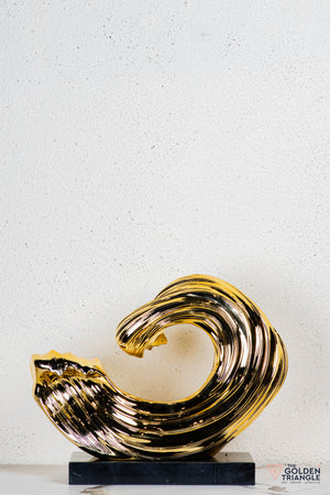 Vigne Abstract Sculpture - Gold