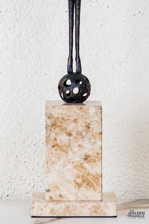 Nilo Gymnast Sculpture - Antique Black