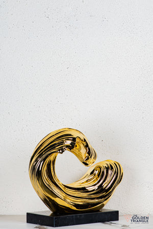 Vigne Abstract Sculpture - Gold