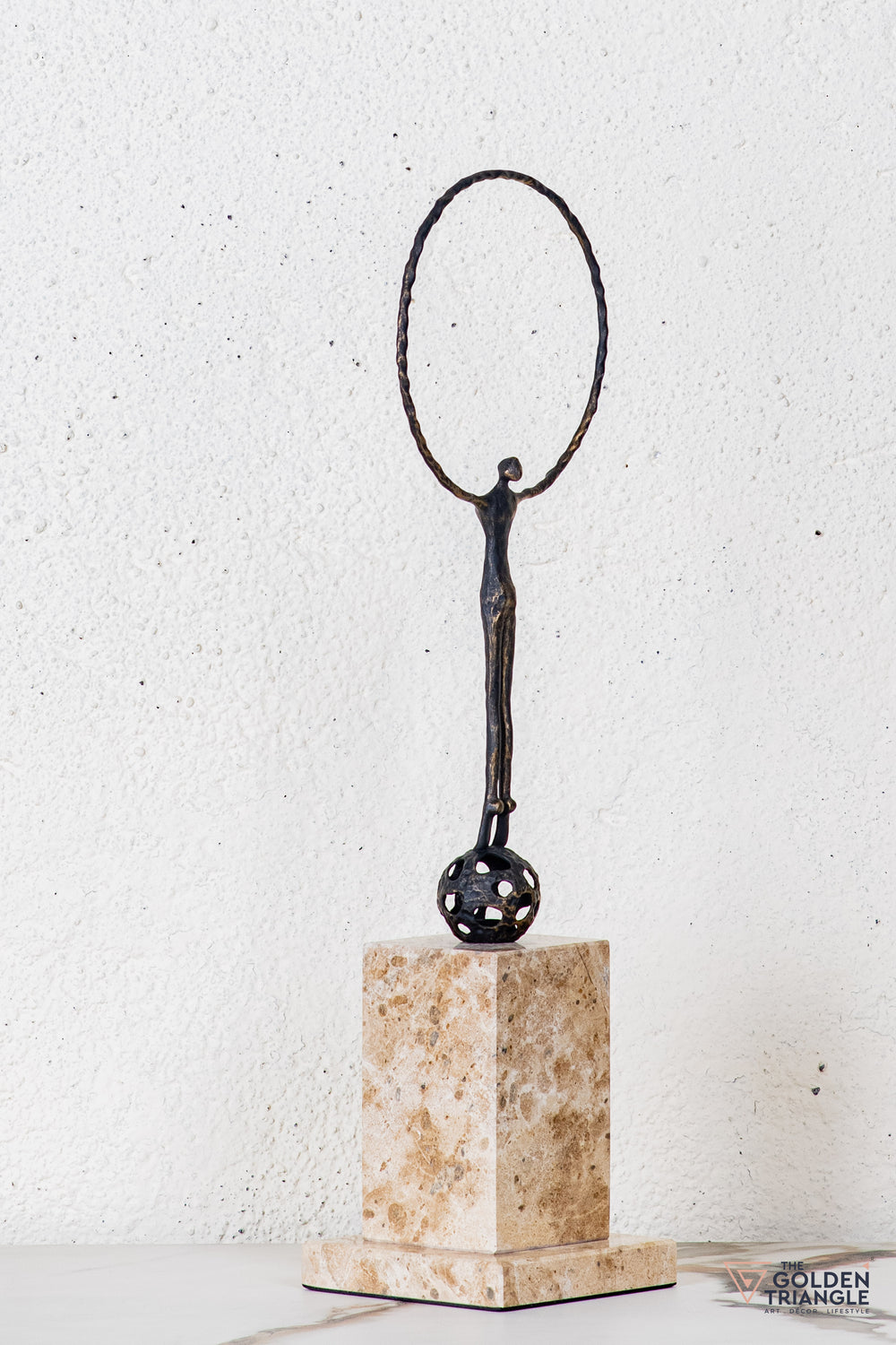 Nilo Gymnast Sculpture - Antique Black