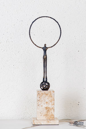 Nilo Gymnast Sculpture - Antique Black