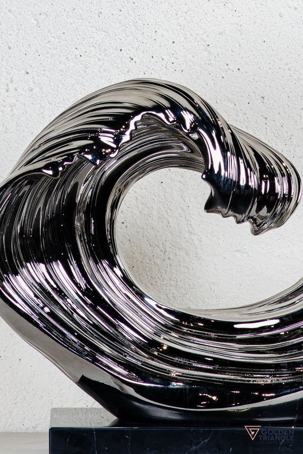 Vigne Abstract Sculpture - Gunmetal