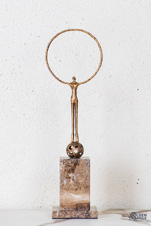 Nilo Gymnast Sculpture - Antique Gold