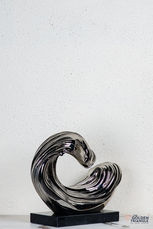 Vigne Abstract Sculpture - Gunmetal