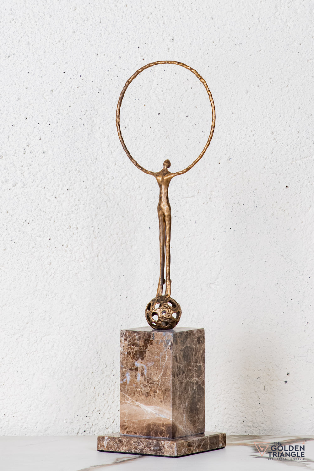 Nilo Gymnast Sculpture - Antique Gold