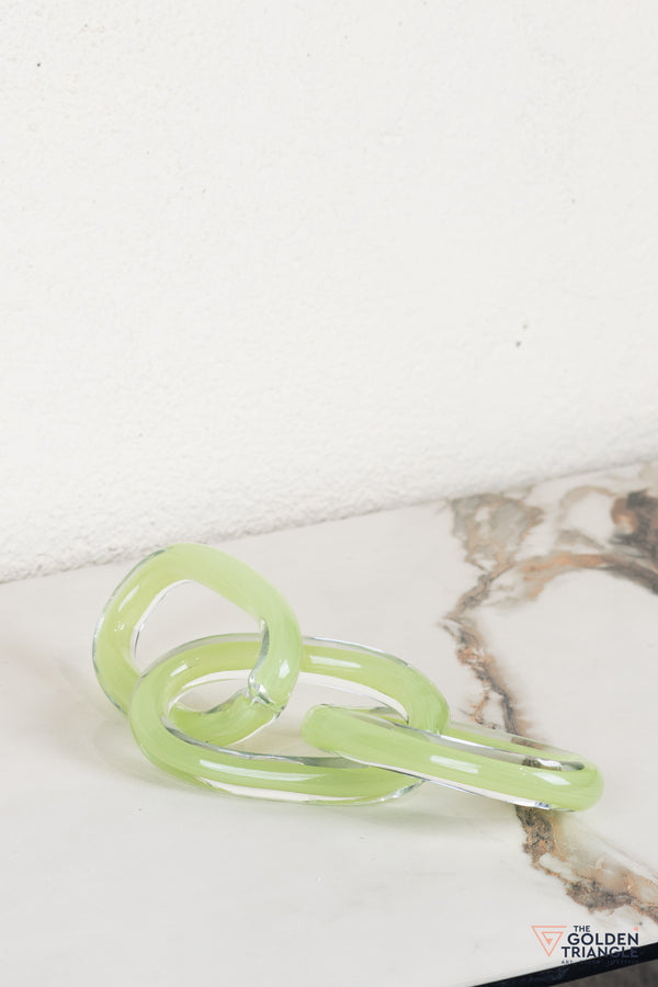 Lune Glass Chain Knots - Green