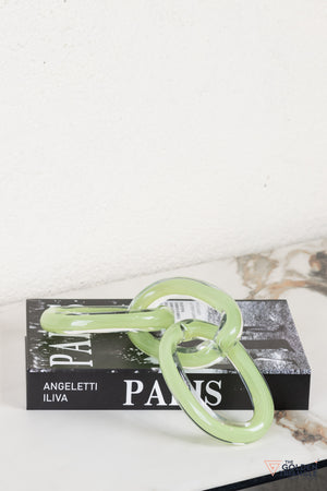 Lune Glass Chain Knots - Green