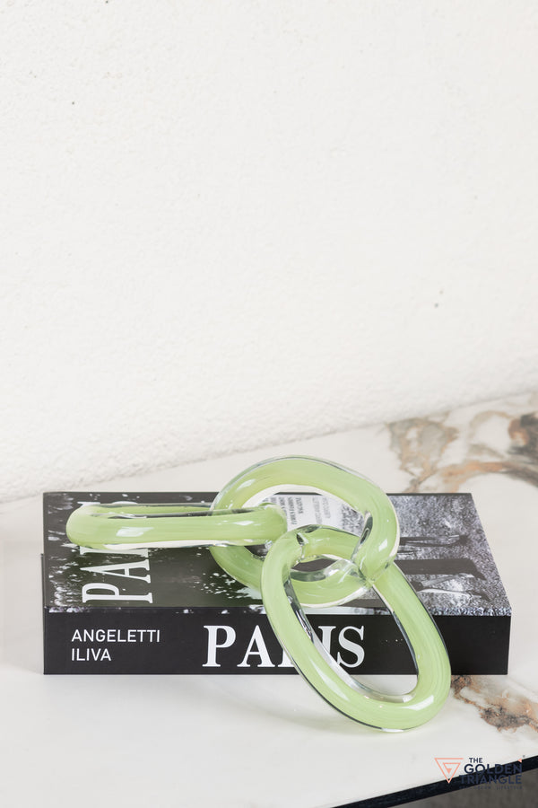 Lune Glass Chain Knots - Green