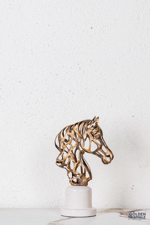 Elvo Horse Sculpture - Antique Gold