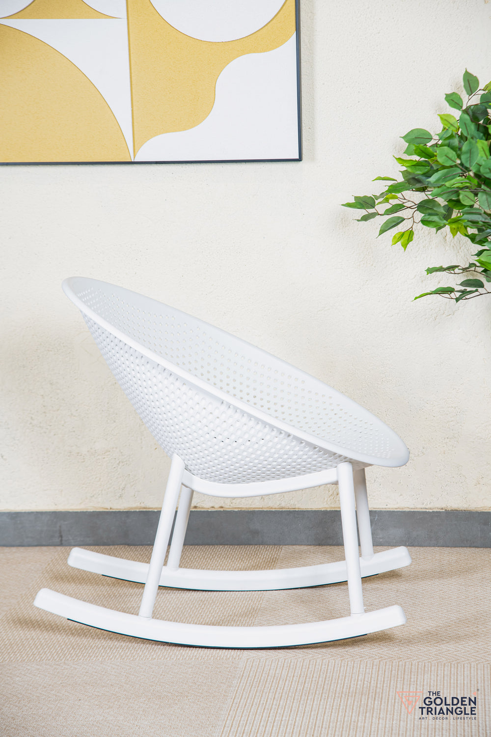 Novella Outdoor Rocking Chair - White