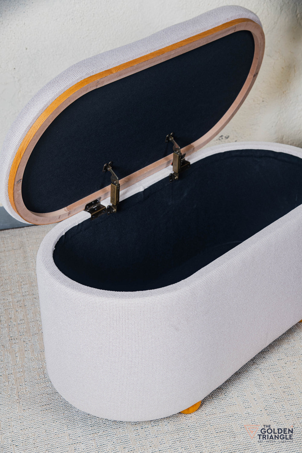 Astral Fabric Storage Bench - Beige