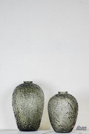 Davora Glass Vase - Smoke