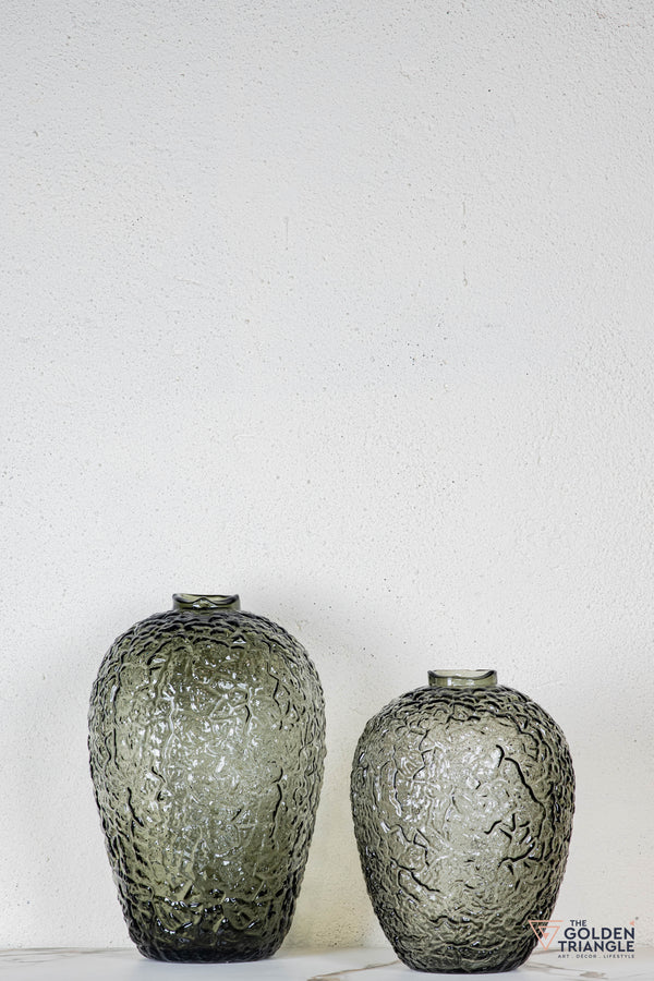 Davora Glass Vase - Smoke