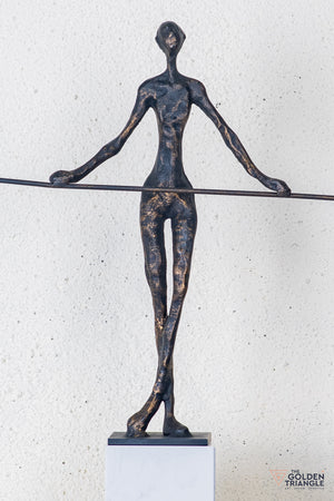 Rilo Gymnast Sculpture - Antique Black