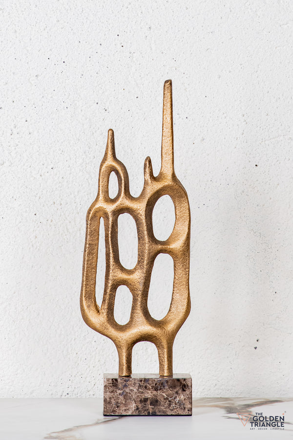 Fynor Abstract Sculpture - Antique Gold
