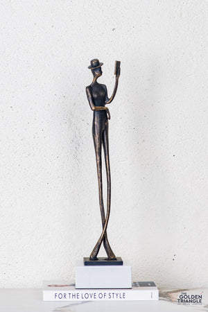 Lero Lady Sculpture - Antique Black