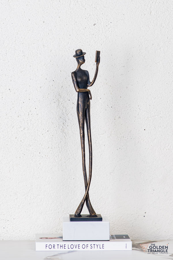 Lero Lady Sculpture - Antique Black
