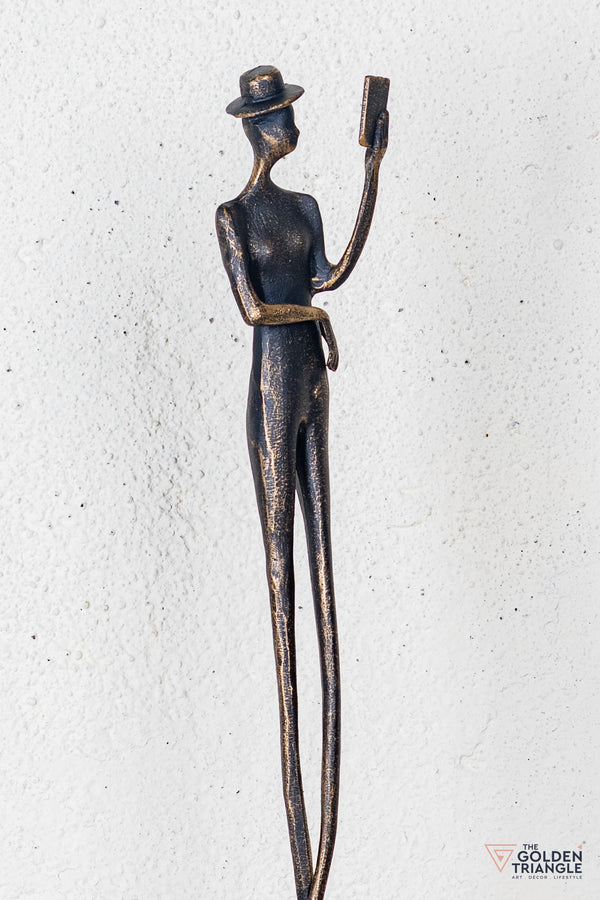 Lero Lady Sculpture - Antique Black