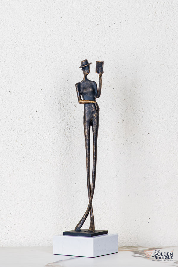 Lero Lady Sculpture - Antique Black