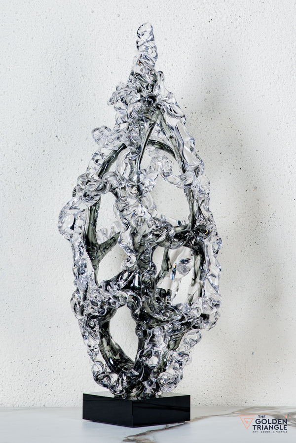 Evral Crystal Sculpture - Smoke