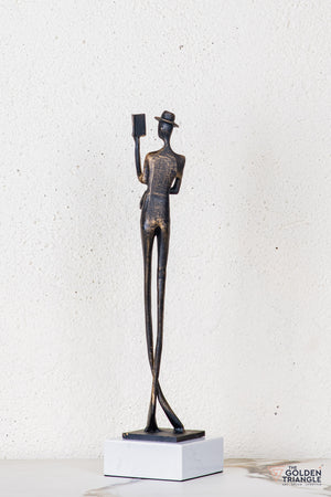 Lero Lady Sculpture - Antique Black