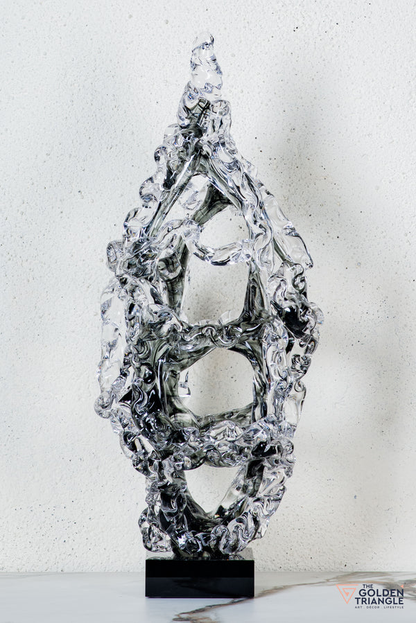 Evral Crystal Sculpture - Smoke