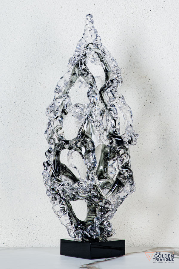 Evral Crystal Sculpture - Smoke
