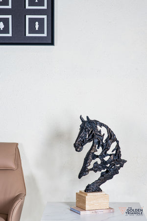 Zaru Horse Sculpture - Antique Black