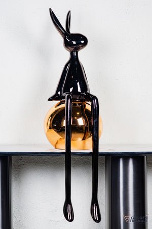 Mr.Fuzzle Sitting On Sphere - Gunmetal