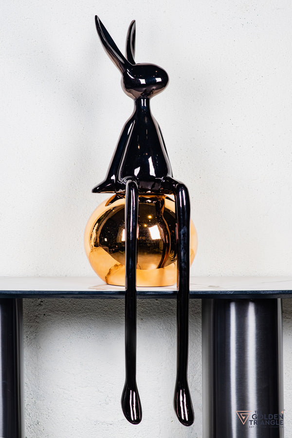 Mr.Fuzzle Sitting On Sphere - Gunmetal