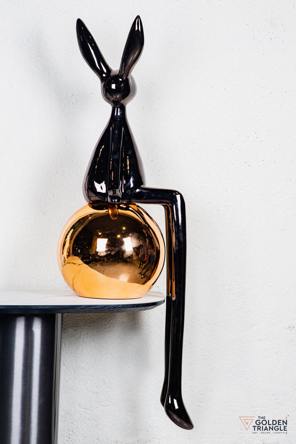 Mr.Fuzzle Sitting On Sphere - Gunmetal