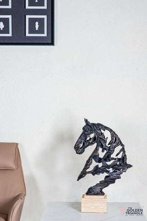 Zaru Horse Sculpture - Antique Black