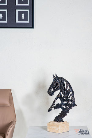 Zaru Horse Sculpture - Antique Black