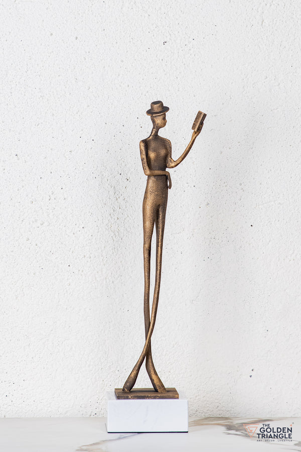 Lero Lady Sculpture - Antique Gold