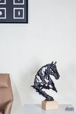 Zaru Horse Sculpture - Antique Black