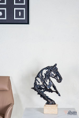 Zaru Horse Sculpture - Antique Black