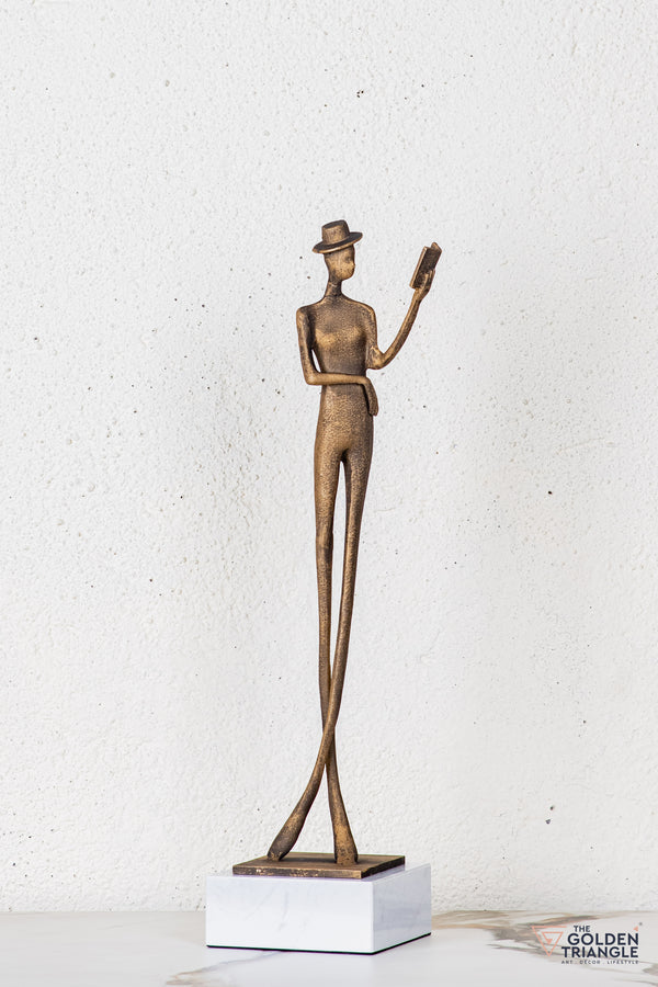 Lero Lady Sculpture - Antique Gold