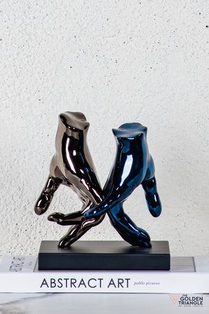 Linx Tabletop Decor - Blue & Gunmetal