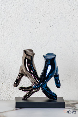 Linx Tabletop Decor - Blue & Gunmetal
