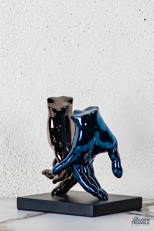 Linx Tabletop Decor - Blue & Gunmetal