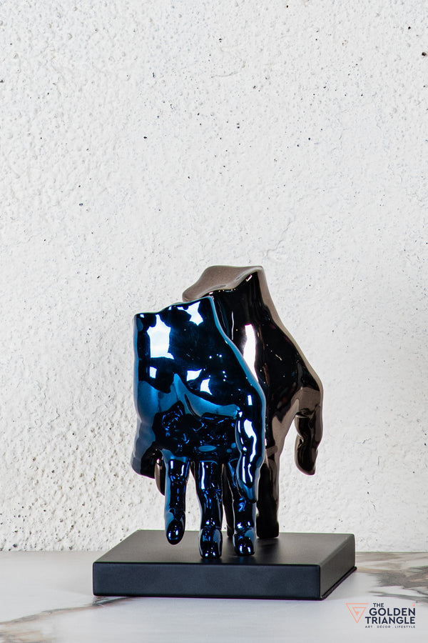 Linx Tabletop Decor - Blue & Gunmetal