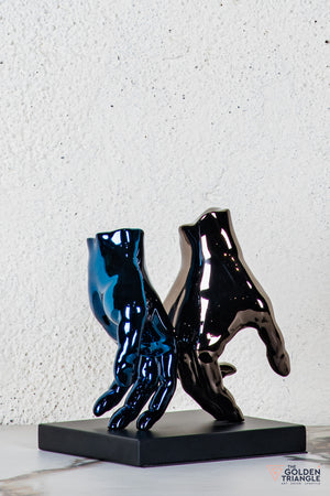 Linx Tabletop Decor - Blue & Gunmetal