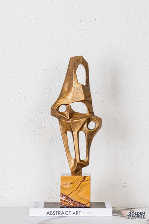 Cilo Abstract Sculpture - Antique Gold