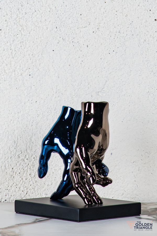 Linx Tabletop Decor - Blue & Gunmetal