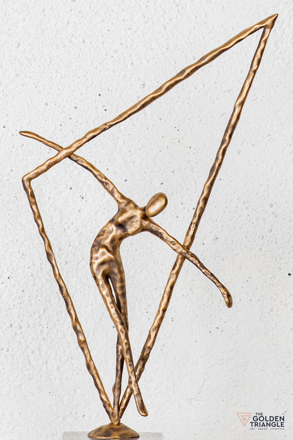 Vexa Gymnast Sculpture - Antique Gold