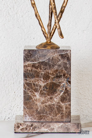 Vexa Gymnast Sculpture - Antique Gold