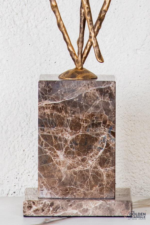 Vexa Gymnast Sculpture - Antique Gold