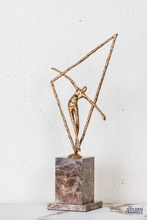 Vexa Gymnast Sculpture - Antique Gold